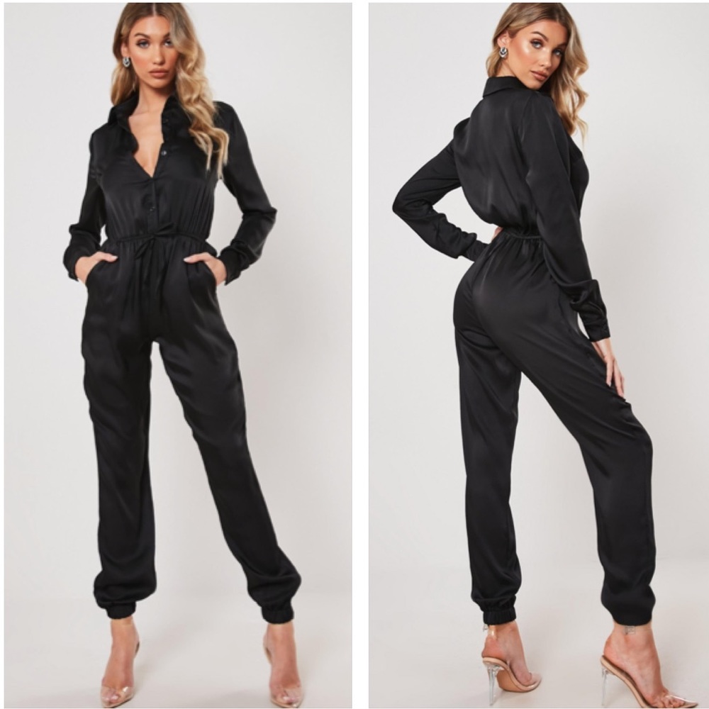 Tall Black Utility Jumpsuit
